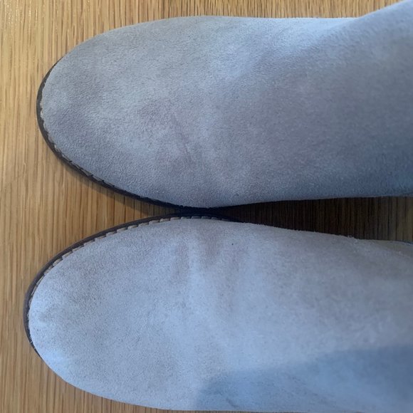 Lucky Brand Women's Yabba Wedge Bootie Light Gray Suede Ankle, size 8.5 - Picture 14 of 14